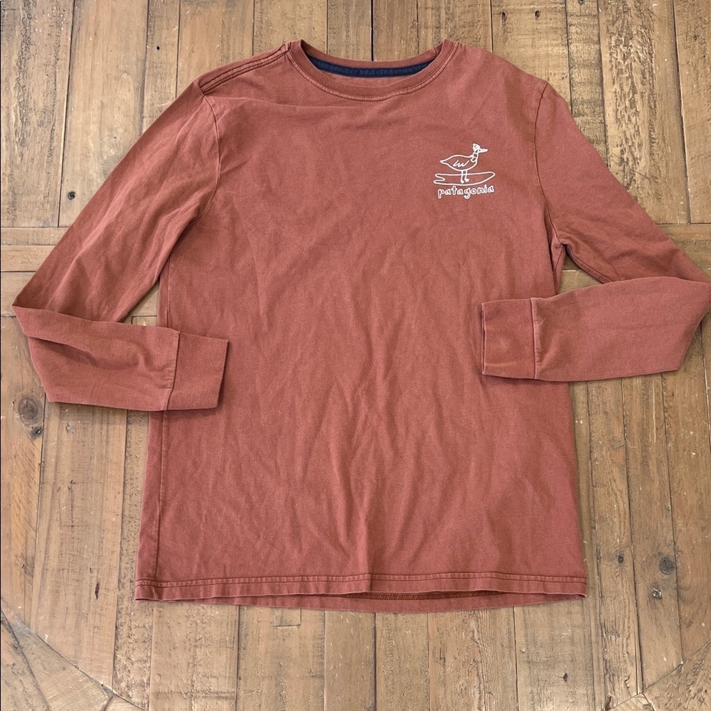 Patagonia split the peak long sleeve tee shirt xl size 14 skiing snowboarding